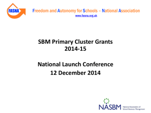 SBM PC Grant National Conference - 12 December 2014