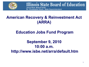 ARRA Education Jobs Fund Program Presentation