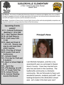 August 2014 Newsletter - Queen Anne`s County Public Schools