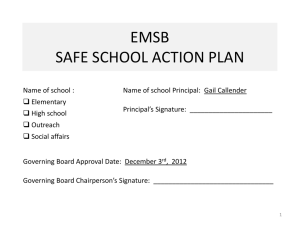 EBS Safe School Action Plan