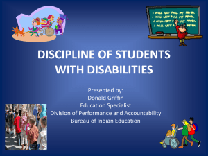 discipline of students with disabilities