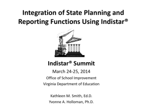 Integration of State Planning and Reporting