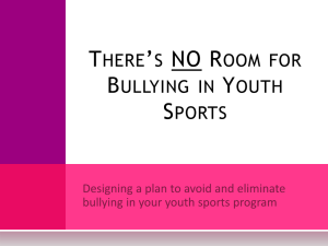 There`s No Room for Bullying in Youth Sports