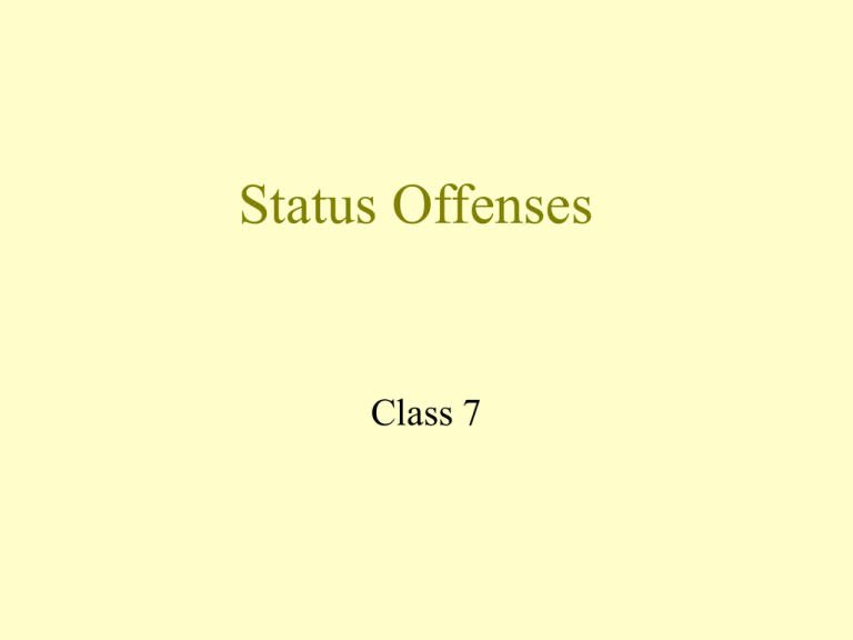  What Is A Status Offense 