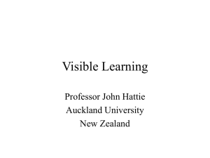 Visible Learning powerpoint