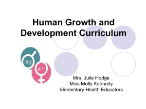 Human Growth and Development Curriculum Outline