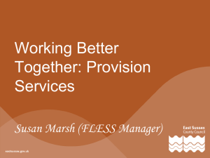 Working Better Together - Provision Services