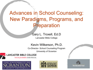 Advances in School Counseling - PAPSA-Web