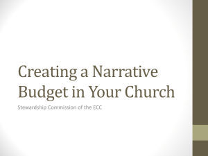 Implementing Narrative Budgeting in your Parish