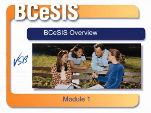 BCeSIS Overview