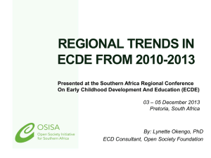 Regional trends in ECDE from 2010-2013
