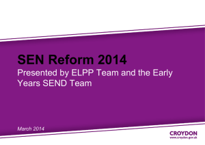SEN Reform 2014 - Childcare Business Croydon