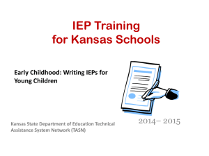 Early Childhood: Writing IEP Training Presentation