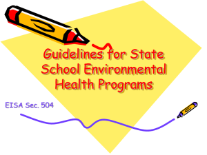 State Environmental Health Guidelines for Schools