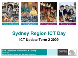 Presentation - Sydney Region School ICT Website