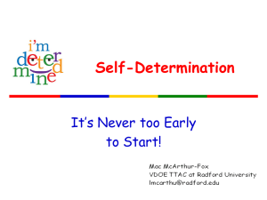 Self-Determination and Student Involvement in the IEP