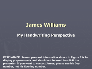 Handwriting and Autism - Website of James Williams