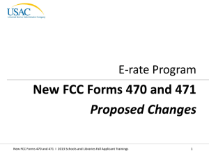 Proposed FCC Form 470 Updates