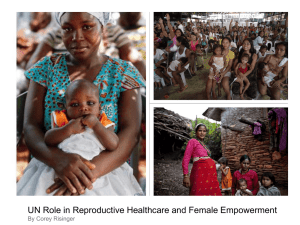 U.N. Role in Reproductive Healthcare and Female Empowerment.