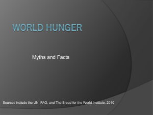 Hunger and Poverty: Myth or Fact