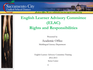 ELAC Training Powerpoint Presentation (English)