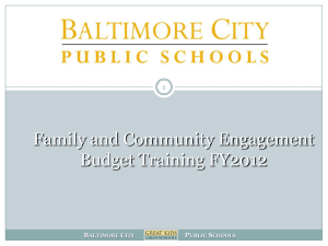 Training Materials - Baltimore City Public Schools