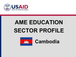 Education Sector Profile- Cambodia