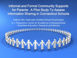 Informal and Formal Community Supports for Parents