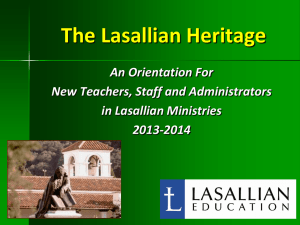 Lasallian Orientation for New Staff