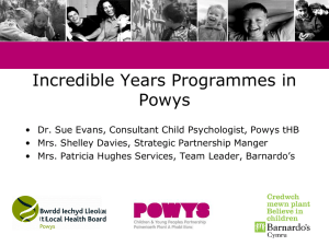 Parentworks and Incredible Years - Centre for Evidence Based Early