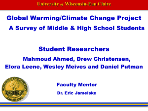 A. Global Warming Project - University of Wisconsin