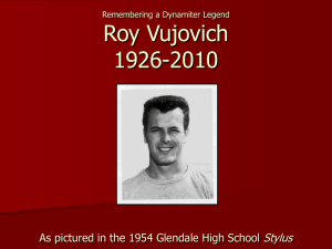Remembering Roy Vujovich 1926-2010