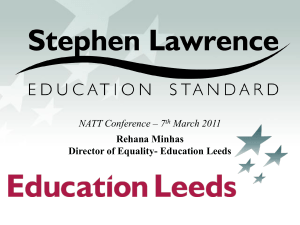 The Stephen Lawrence Education Standard