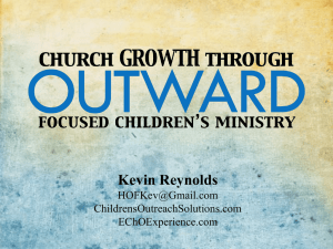 Church Growth through Outward Focused Children`s Ministry