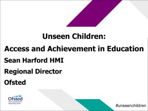 Access and Achievement in Education, Sean Harford