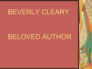 BEVERLY CLEARY - Cape Girardeau Public Schools