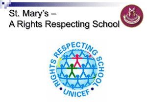 A Right`s Respecting School Induction