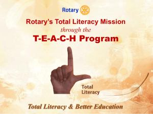 Teacher - Rotary India Literacy Mission