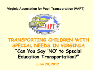 Can You Say `NO` to Special Education Transportation?