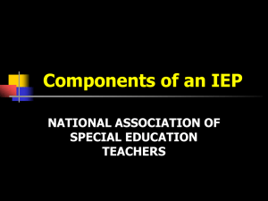Components of an IEP - National Association of Special Education
