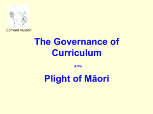 The Governance of Curriculum and the Plight of Maori