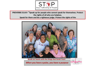 STOP PowerPoint Presentation on Human Trafficking
