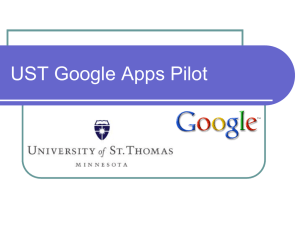 UST Google Apps Pilot