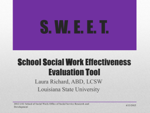 S. W. E. E. T. School Social Work Effectiveness Evaluation Tool