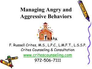 Behavioral Response - Crites Counseling and Consultation