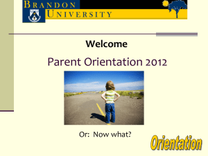 Orientation - Brandon University