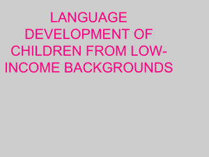 Language of the Child in Poverty