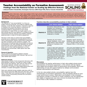 Teacher Accountability as Formative Assessment