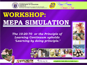 Session 8 Workshop MEPA Simulation