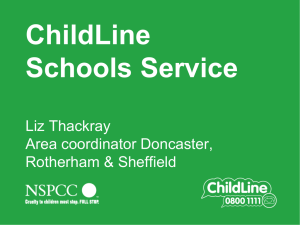 ChildLine Schools Service Presentation October 2013